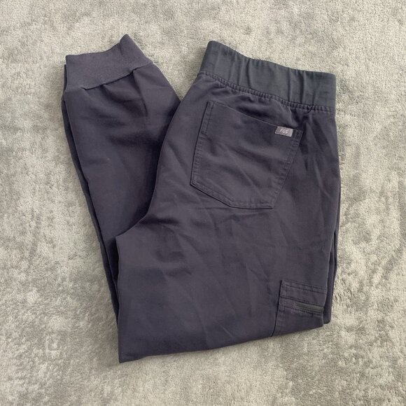 Figs Scrub Pants Womens Large Petite Zamora Jogger Nurse Workwear Charcoal RN - Picture 1 of 14